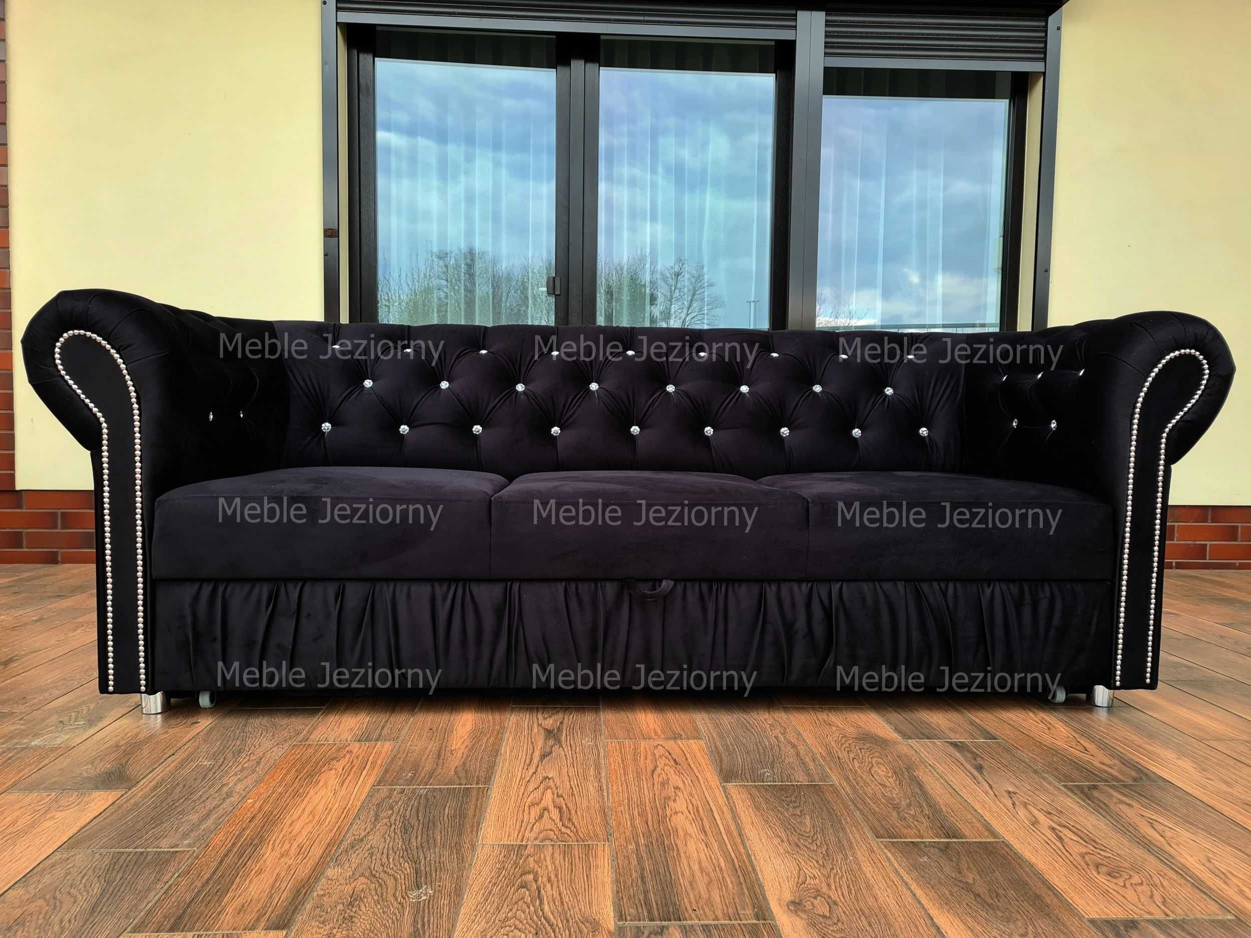 Sofa chesterfield z funkcją spania