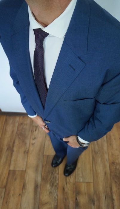 Garnitur Pierre Cardin Wełna Rozmiar 56 Kolor Granatowy