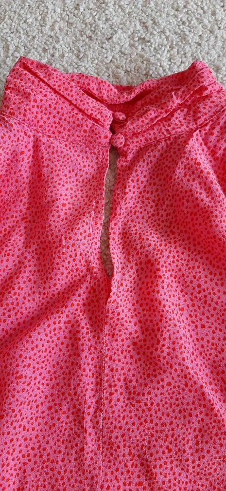Bluzka cienka różowa w centki