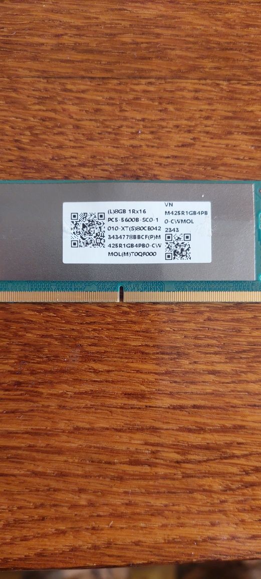 16 ГБ помʼяті DDR5 для ноутбука