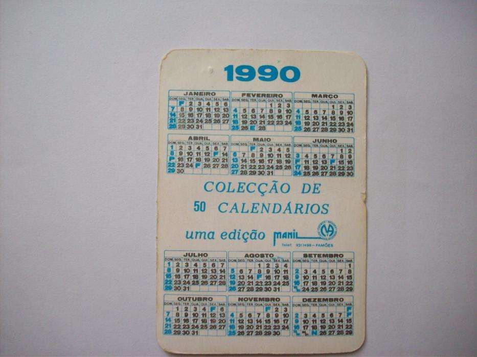 Calendários de 1990 Panini - Campeonato do Mundo de Futebol Itália 90