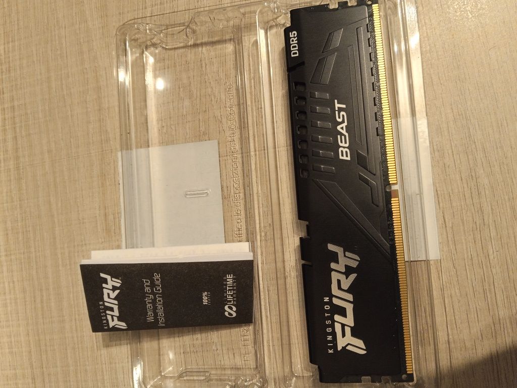 Ram Kingston fury beast ddr5, 6000mhz, 8gb, cl 30