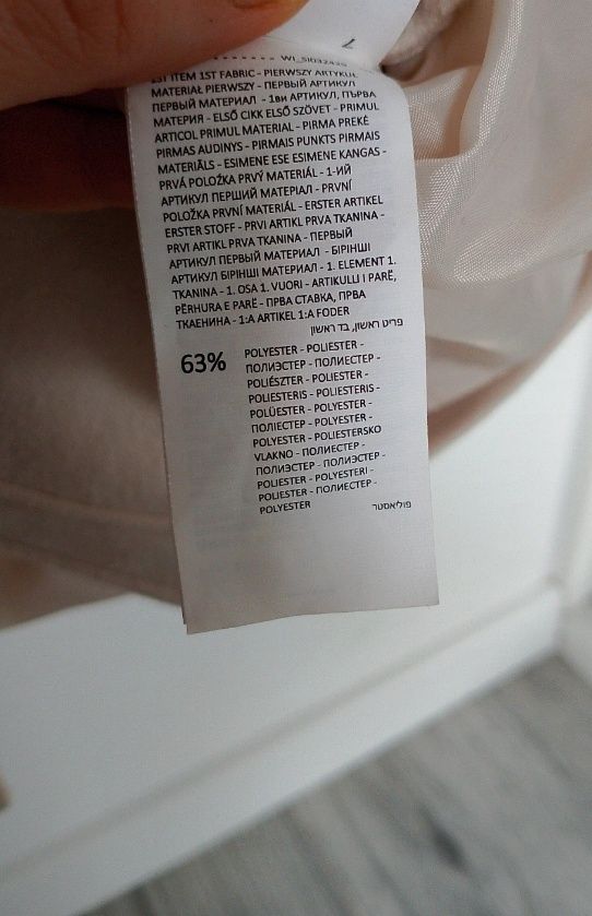 Krótki płaszczyk kurtka koszula narzutka z paskiem stójka beż oversize
