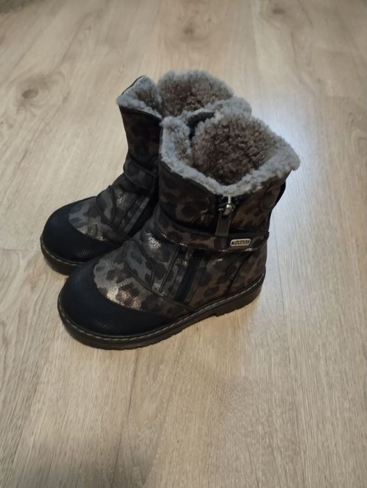 Зимние ортопедические ботинки, размер 25, леопардовые