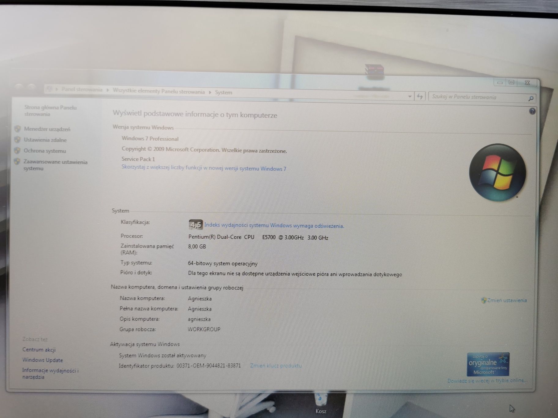 Komputer stacjonarny 8 GB Ram, pentium dual core + monitory Philips