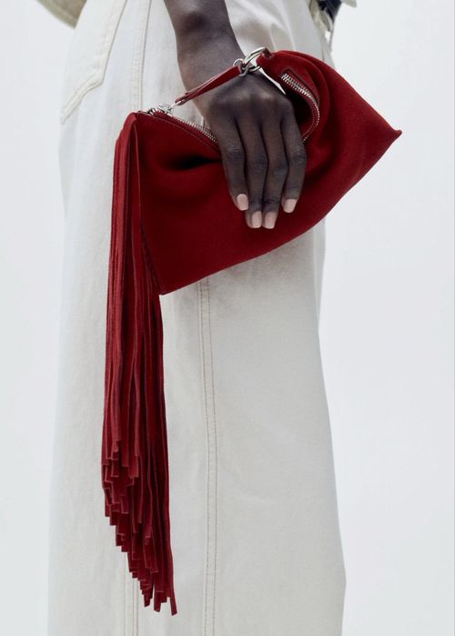 Сумка від Mango з натурального замшу