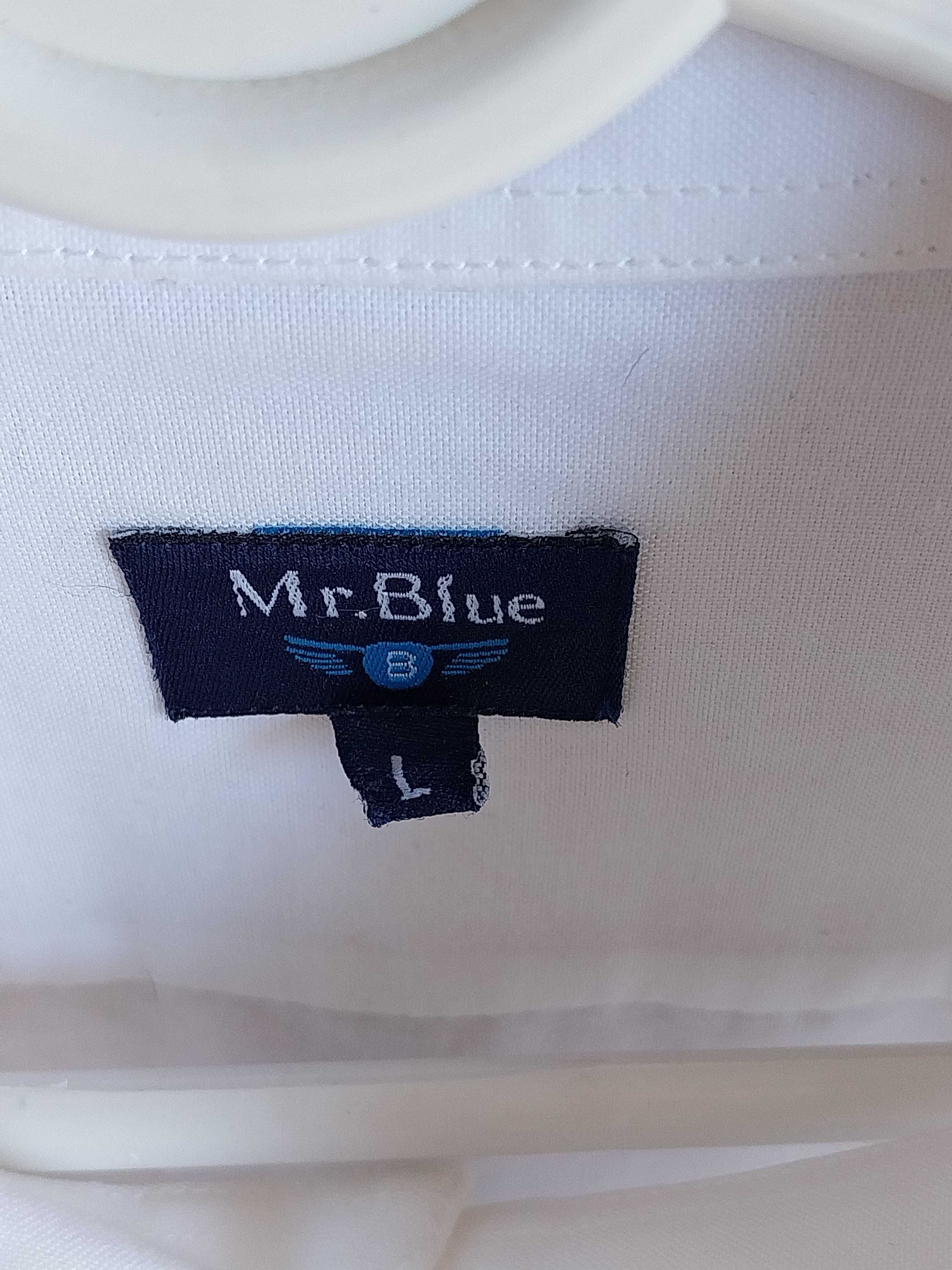 Camisa clássica MR Blue, tamanho L e cor branca