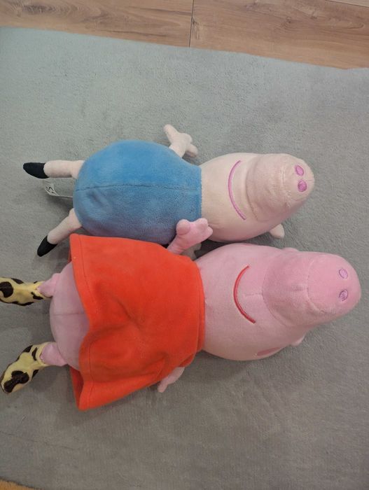 Świnka Peppa mówiąca i George pluszaki