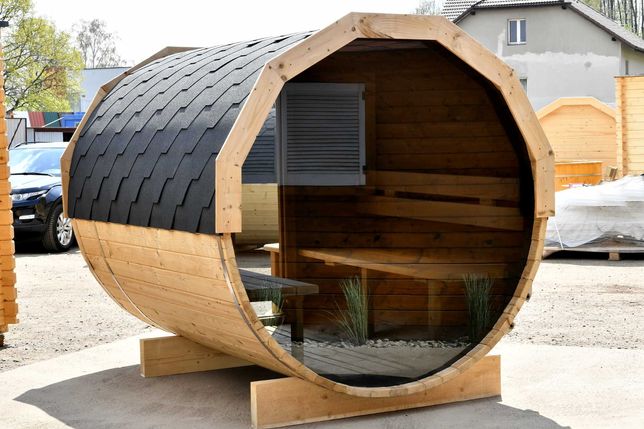 Sauna ogrodowa 250 z przedsionkiem thermo drewno PRODUCENT super cena