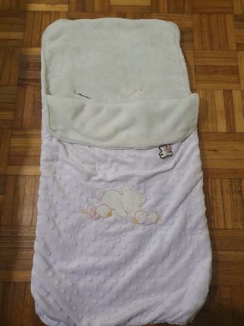 Saco cobertor para recém nascido bebe menina cor de rosa meia estação
