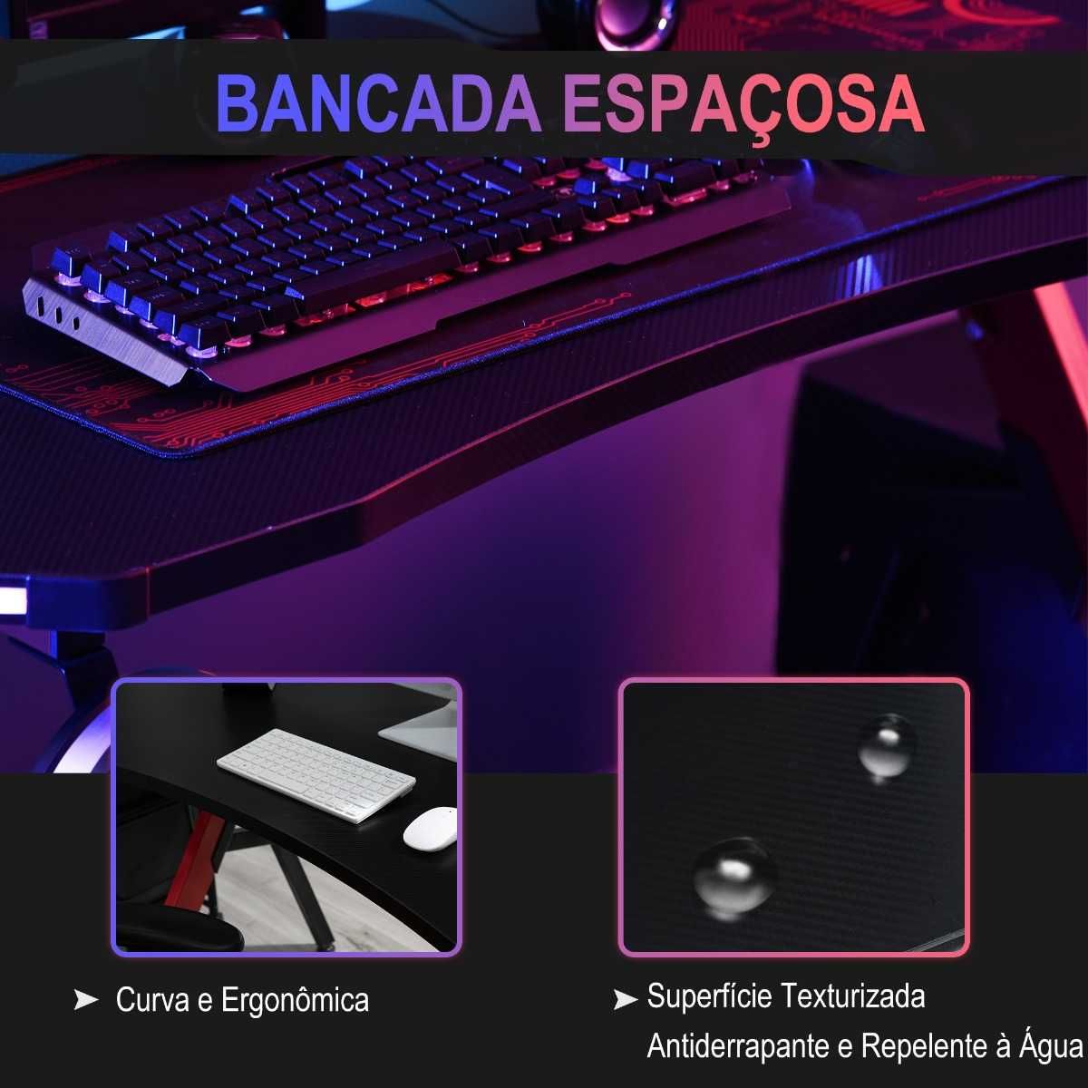 NOVA - Mesa de Gaming com LED RGB