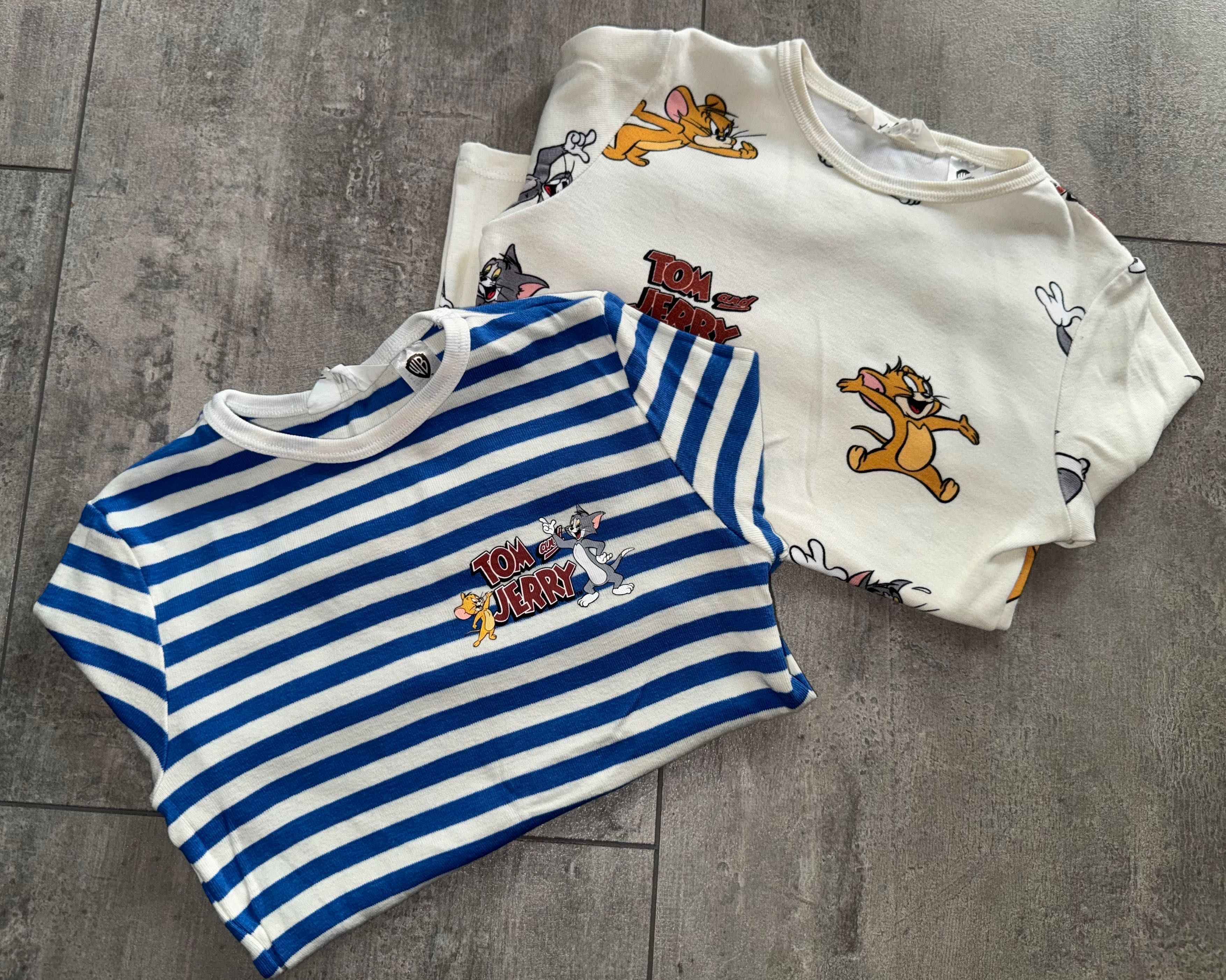 Bluzeczki 2szt. Longsleeve Tom&Jerry H&M roz.122/128