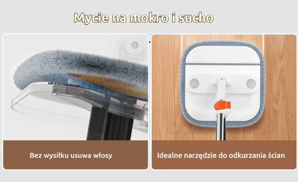 Smart Mop premium TIVAXO A11 - separacja czystej i brudnej wody