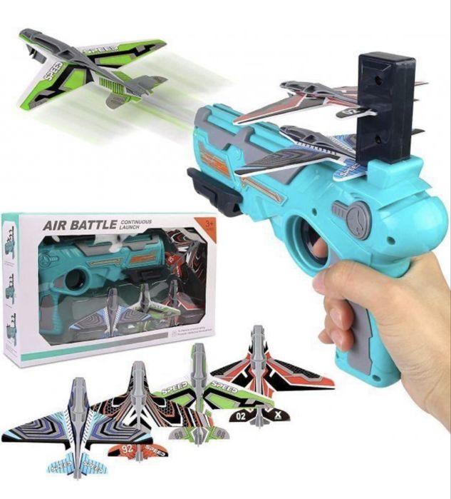 Дитячий пістолет катапульта з літаками пистолет автомат с самолетами