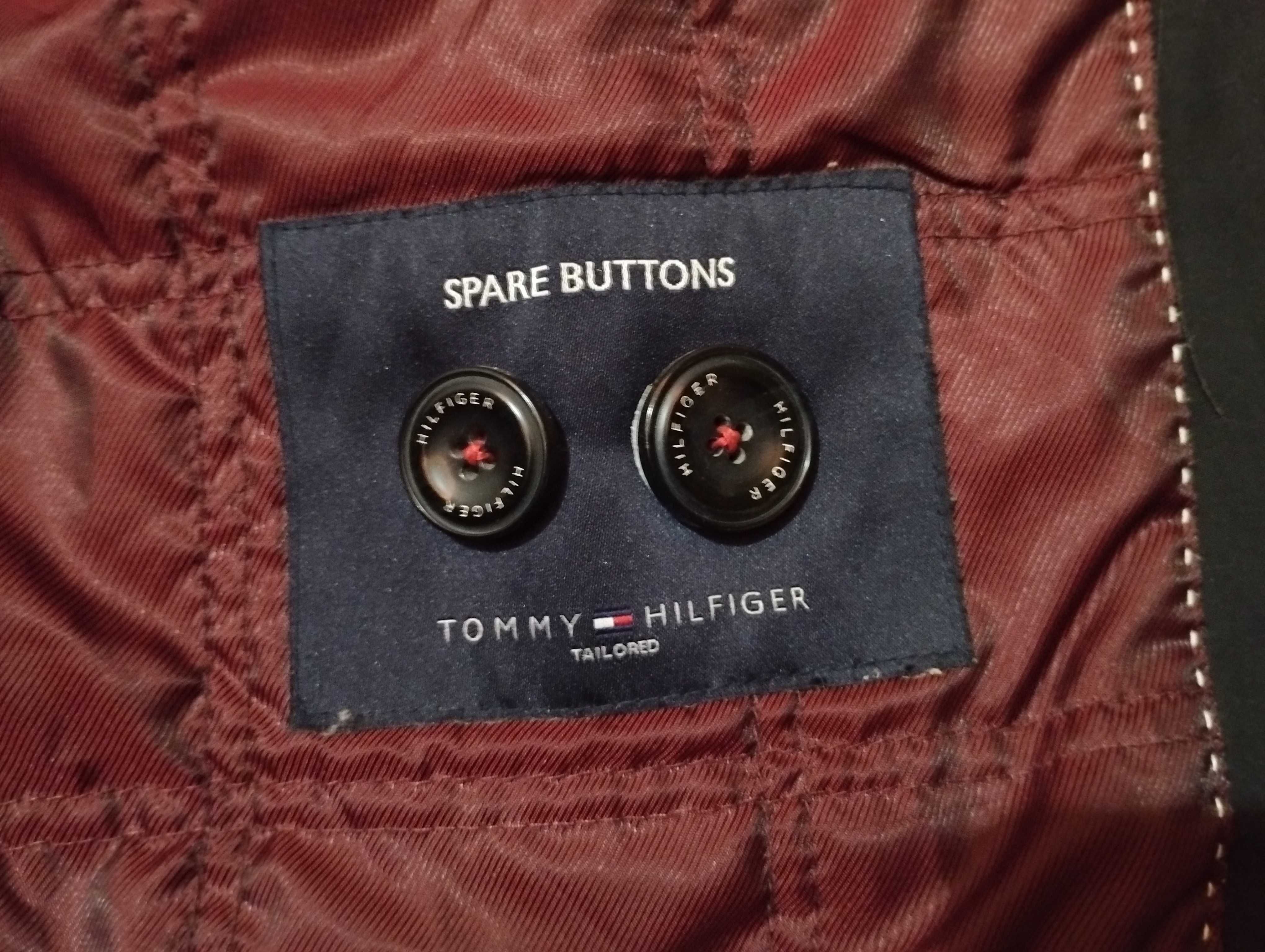 Пальто чоловіче осіннє чорне матове Tommy Hilfiger Tailored XL XXL