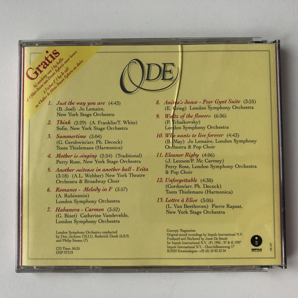 Douve Egberts Ode Składanka płyta CD orchestra classical