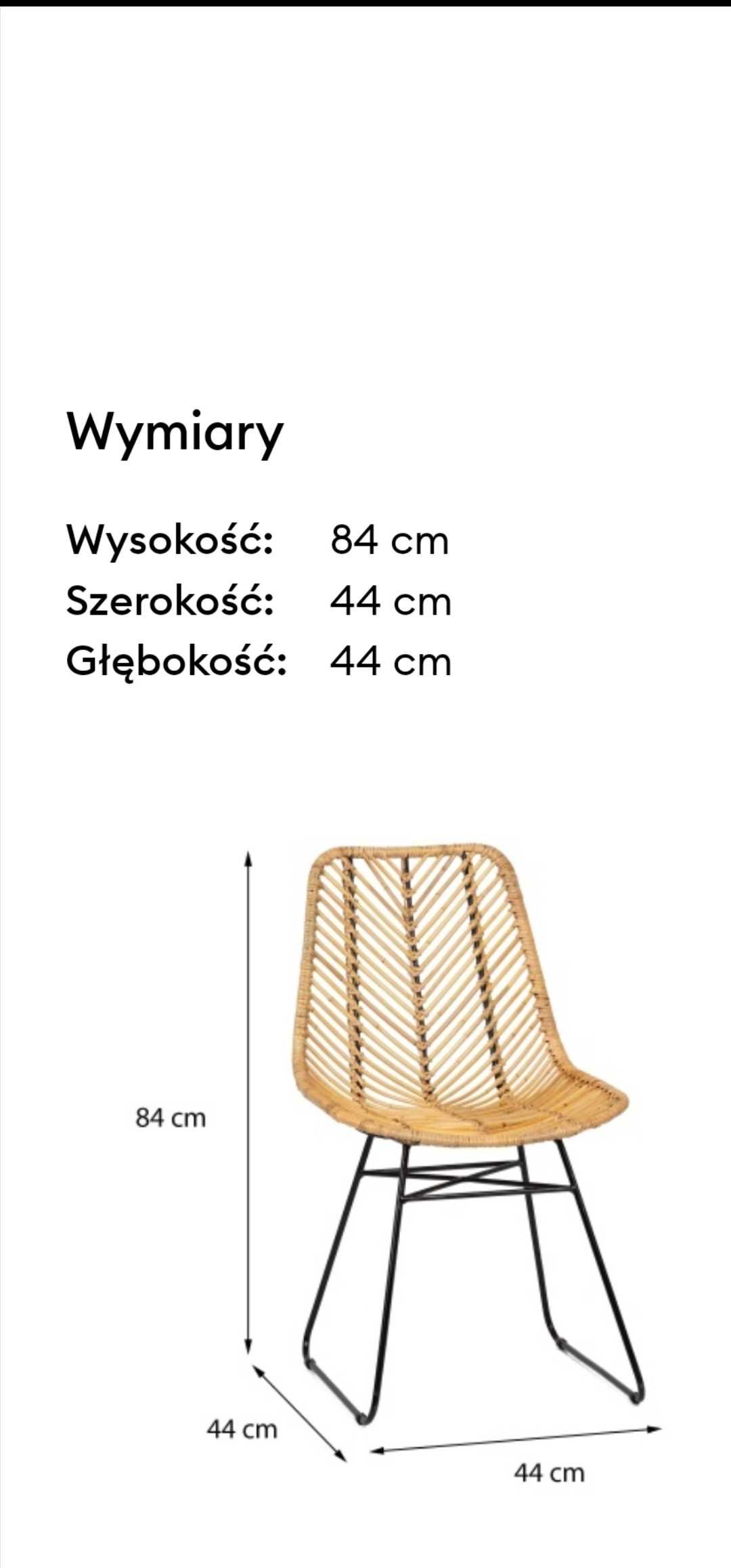 Krzesło rattanowe Pesaban II Jawit rattan naturalny boho Lectus24