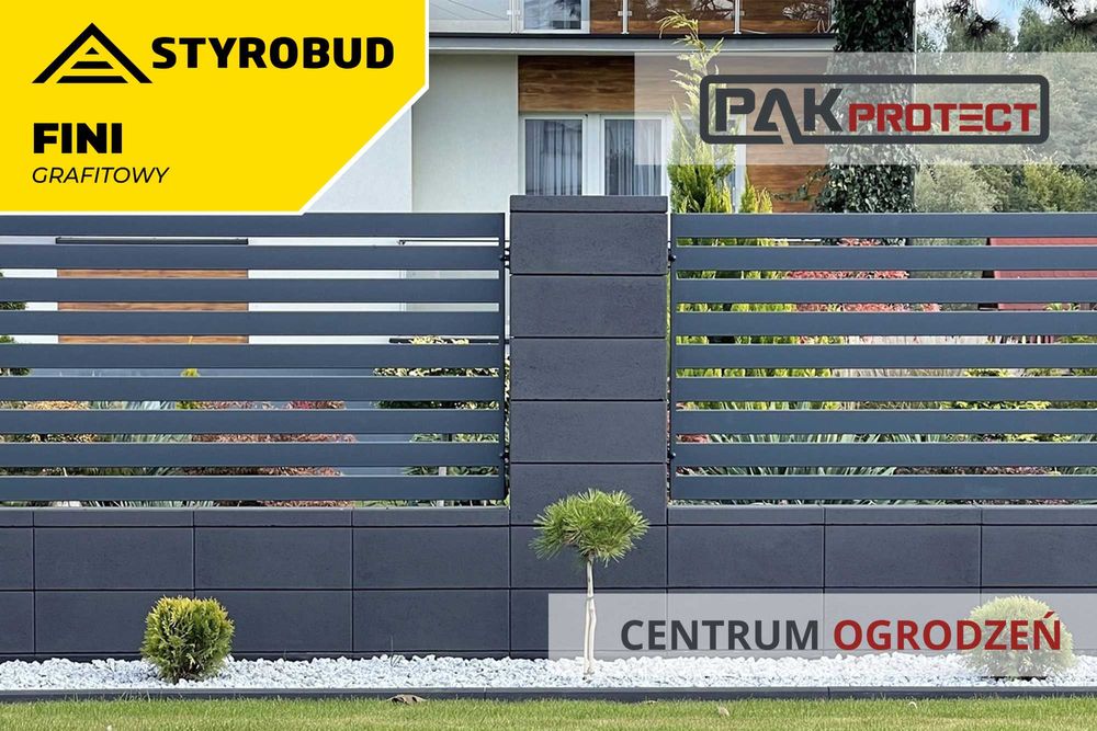 Pustak bloczek ogrodzeniowy FINI Ogrodzenie nowoczesne Modułowe