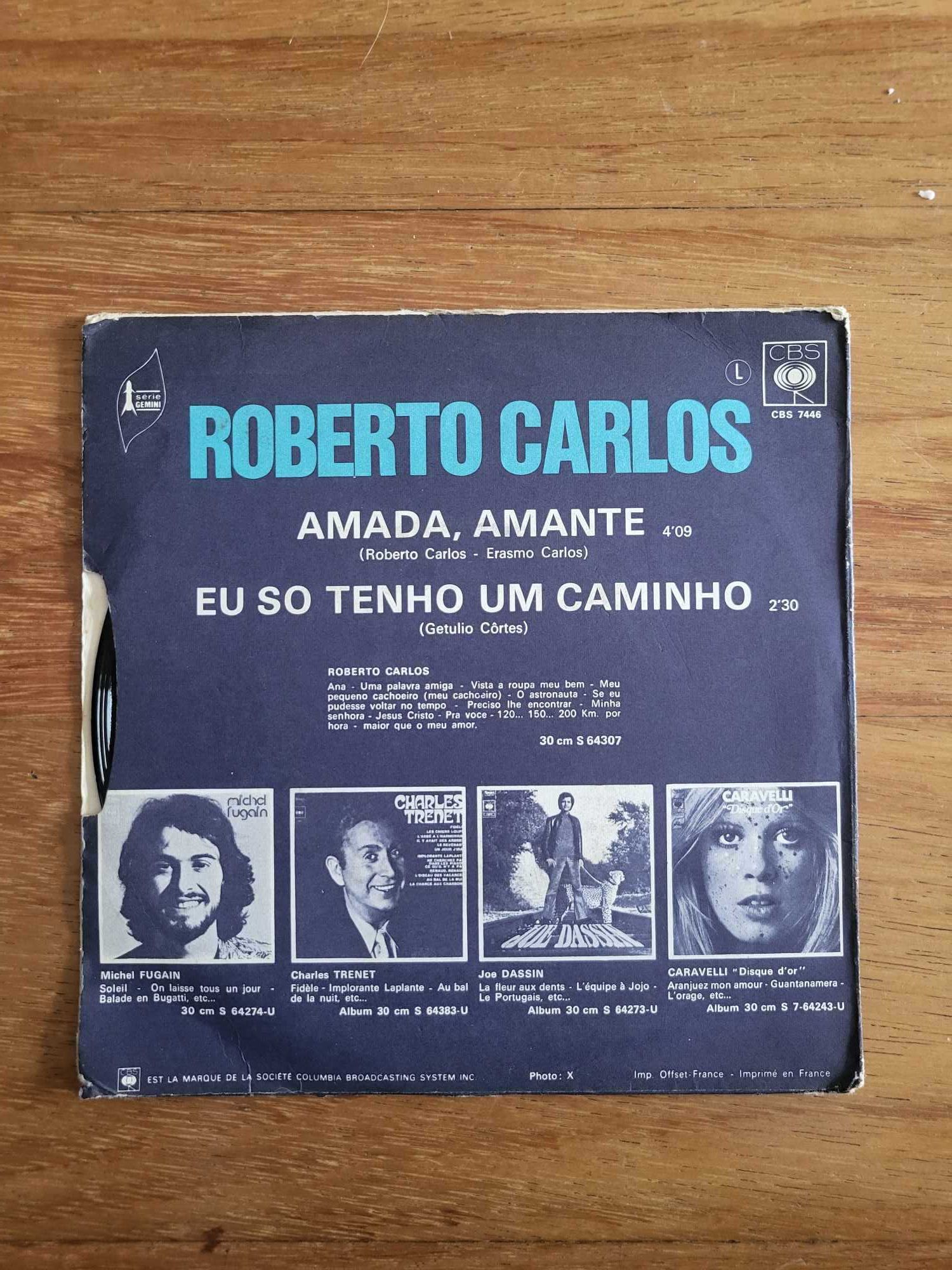 Disco Vinil | "Amada Amante / Eu Só Tenho Um Caminho", Roberto Carlos