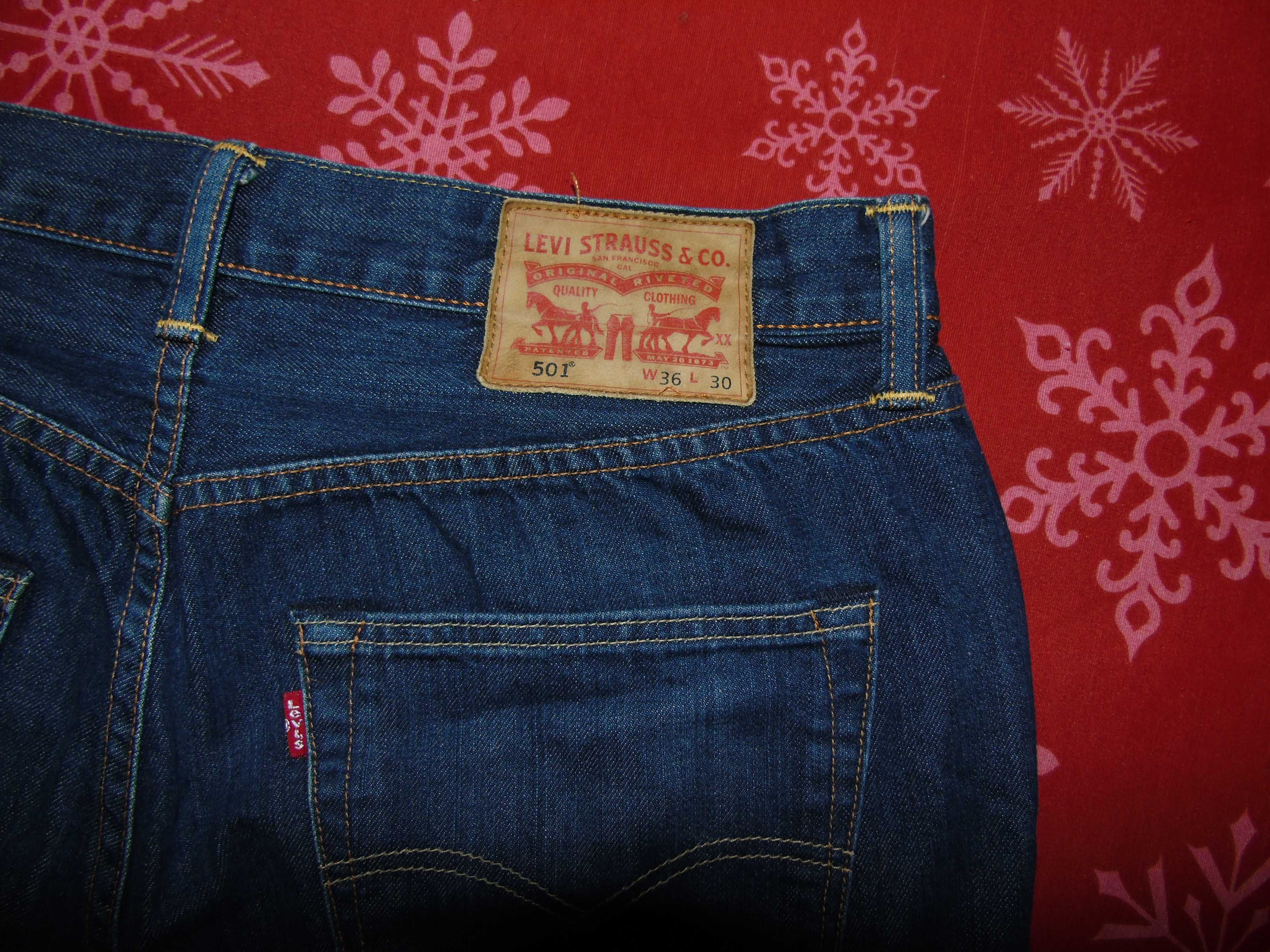 Levis 501 34/30 Spodnie Piękne