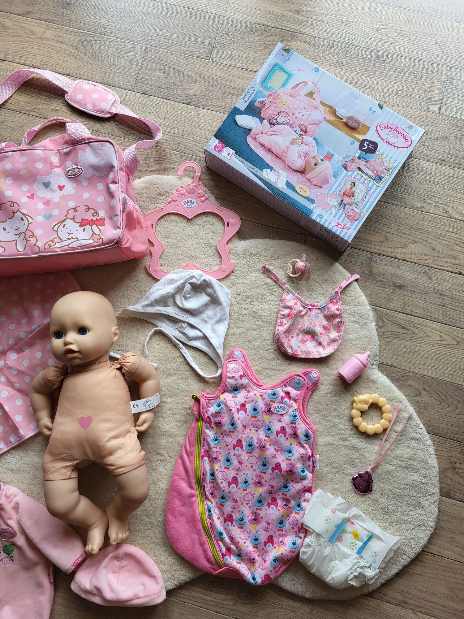 Baby annabell bobas zapf creation płacze i zamyka oczy zestaw