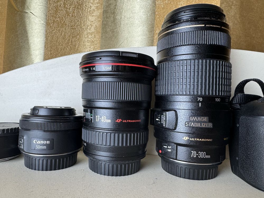 Фотоапарат Canon EOS RP + адаптер + 17-40 f4 + 70-300 f4-5.6 + 50 1.8