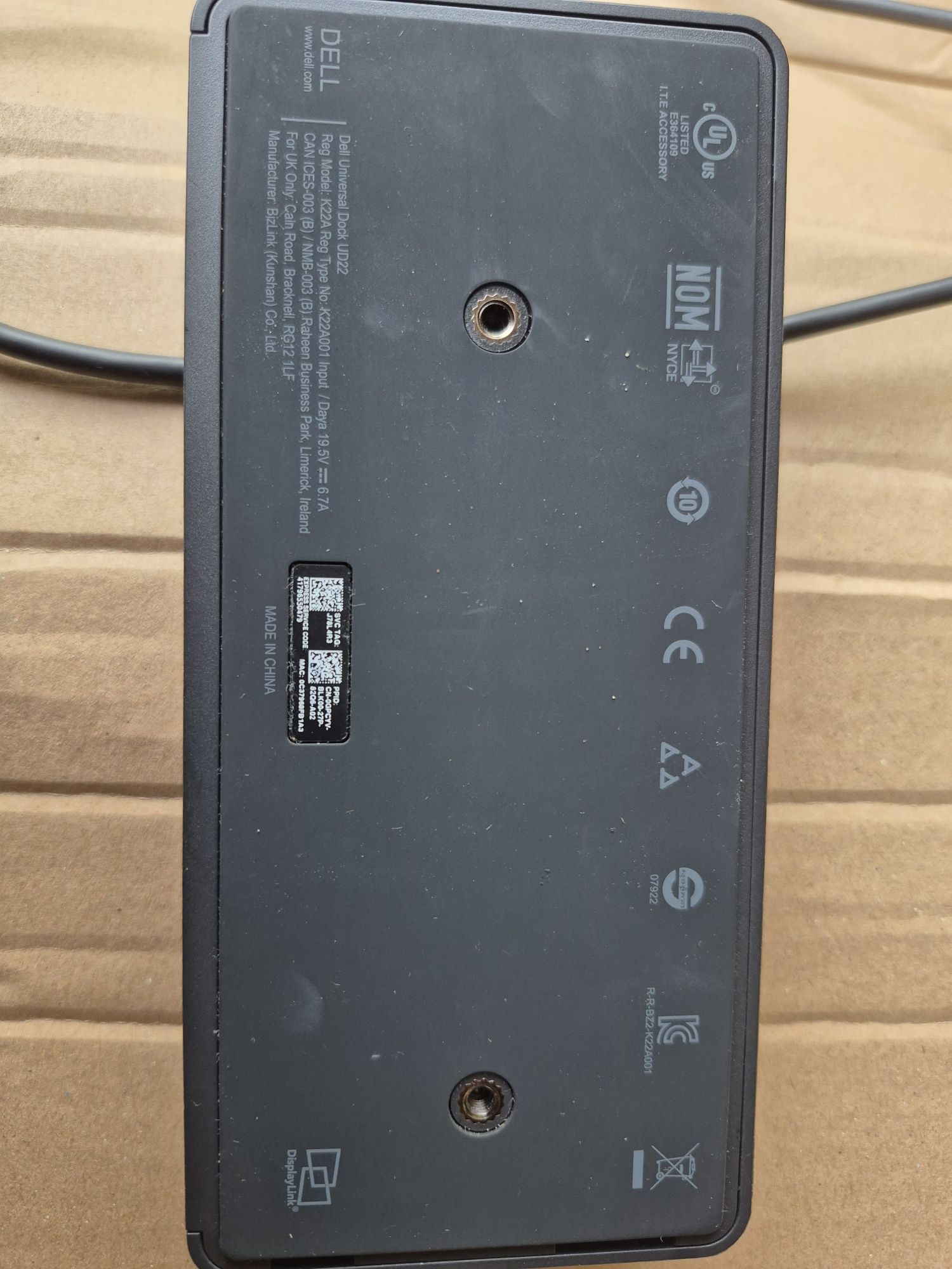 Stacja dokująca Dell UD22 K22A usb-C