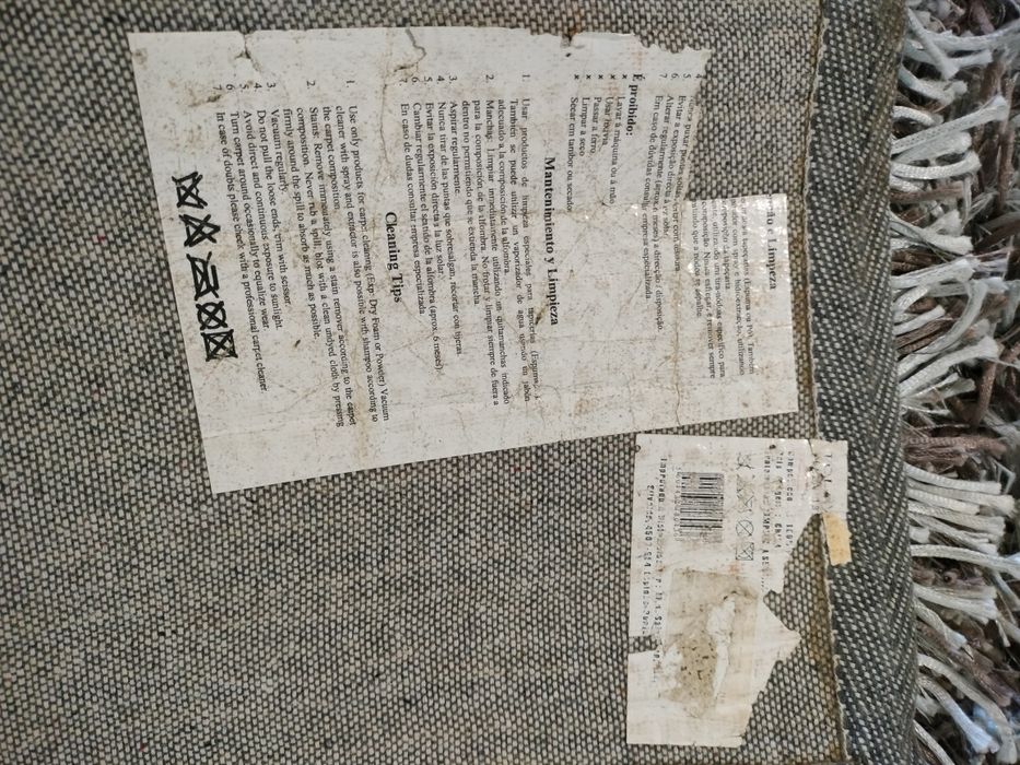 Tapete de pêlo cinzento 200x135cm da Pollux