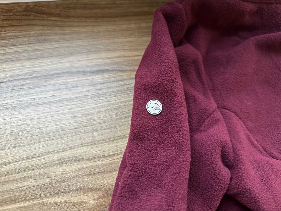 HKM Ciepła jeździecka bluza polarowa XS bordowa burgundowa