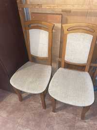 Komplet 6 krzeseł drewnianych + stół rozkładany