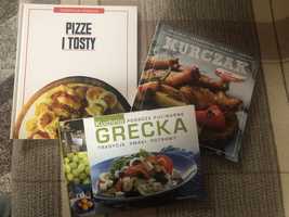 Książki kulinarne Pizze i tosty, Kuchnia grecka, Kurczak - 3 sztuki
