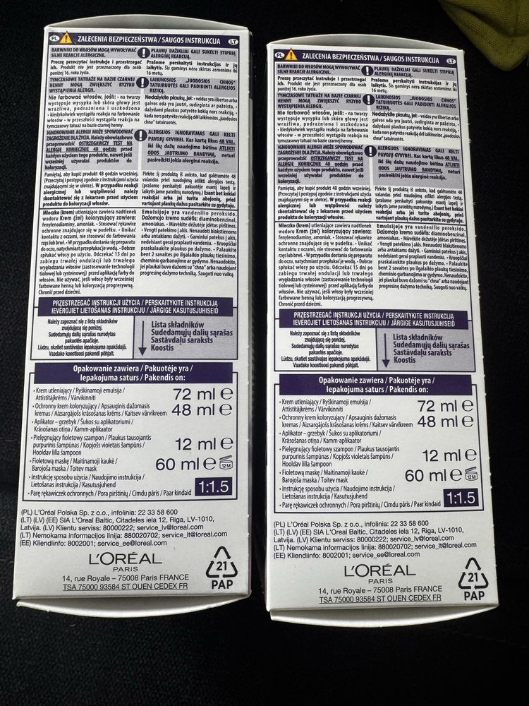 Farba do wlosów Loreal Excellence 7.11