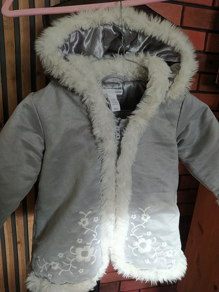 H&M Płaszczyk futerko rozm 86( 12-18 mc)
