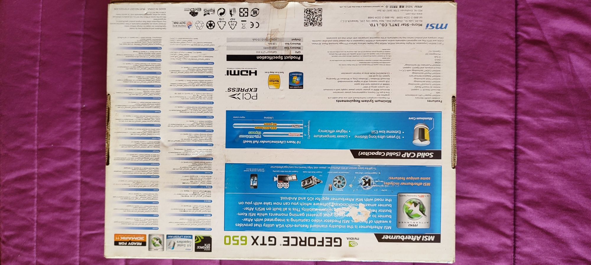 Gráfica Geforce GTX650