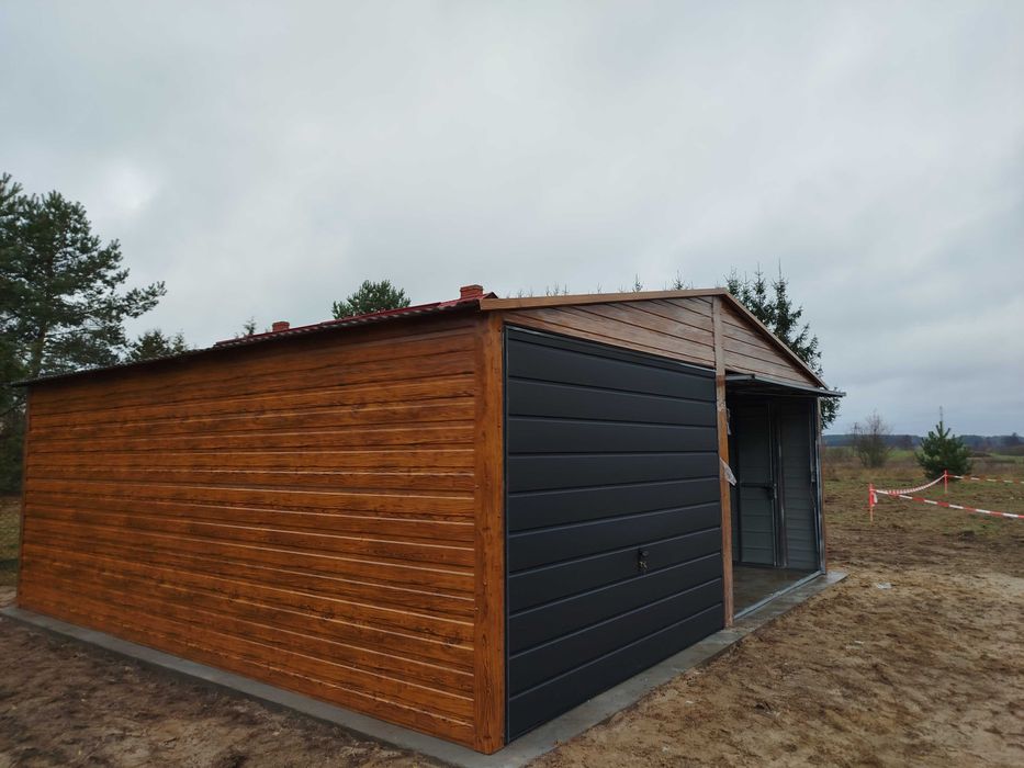 PRODUCENT - Garaże Blaszane - Garaż Blaszany GRAFITOWY  – Maj-Blach