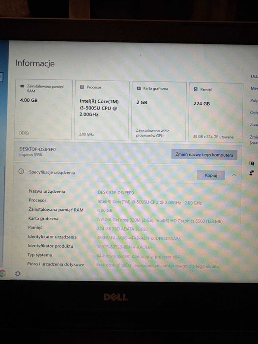 Laptop DELL Inspirion 5558