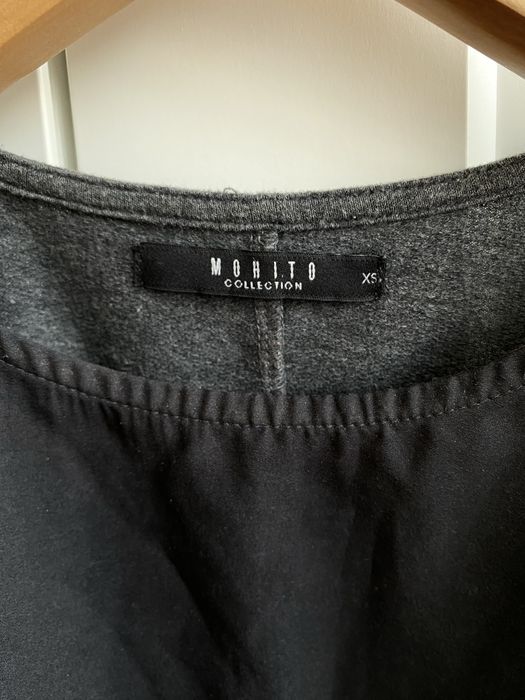 Mohito Bluzka czarna XS z nadrukiem