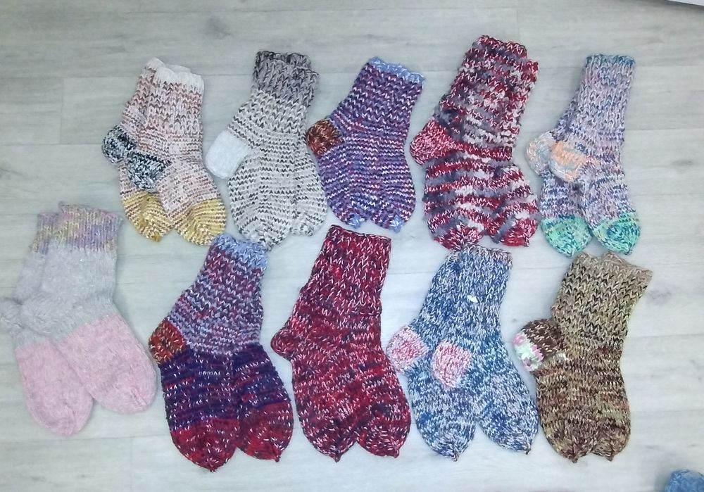 Теплые вязаные носки