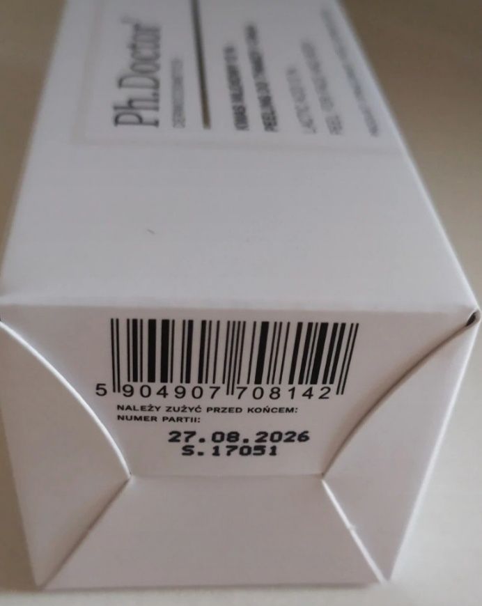 Ph doctor peeling do twarzy i ciała 12% kwas mlekowy NOWY długa data