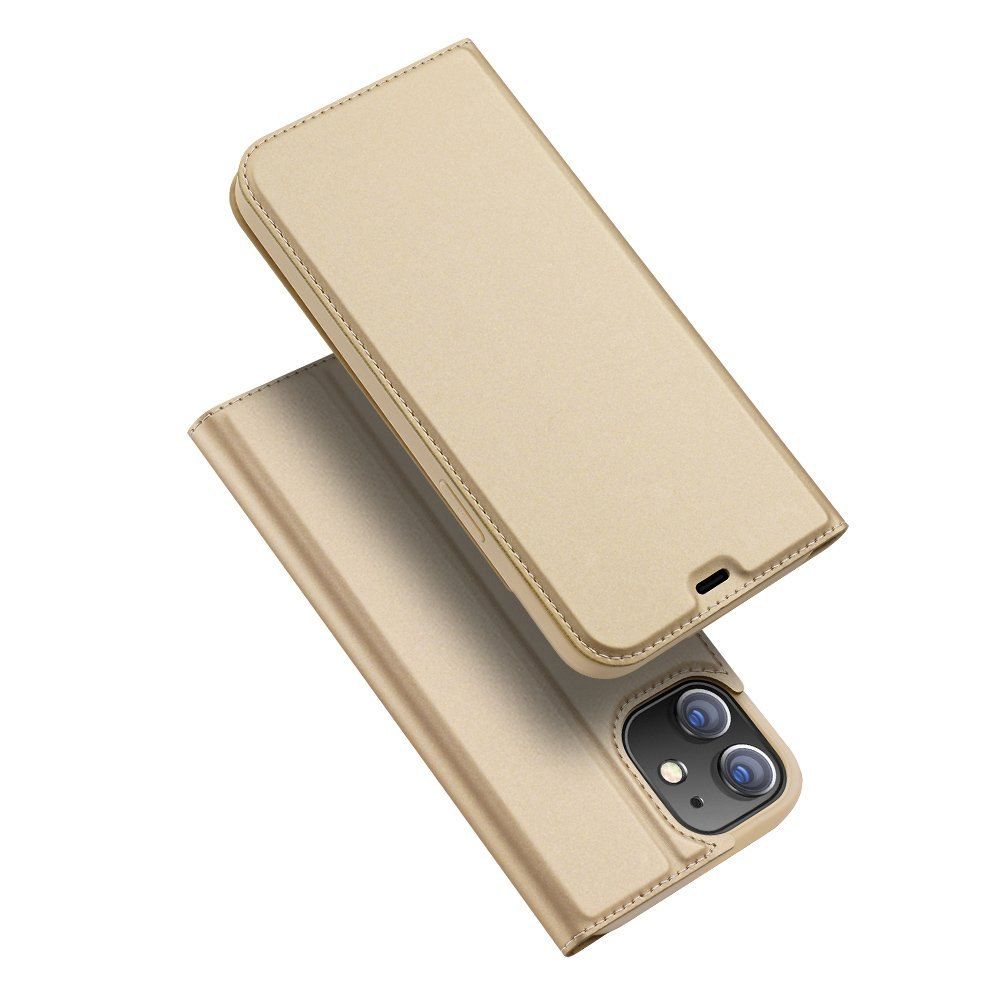 Etui Pokrowiec Z Klapką Dux Ducis Skin Pro Do Iphone 12 5,4'' Złoty