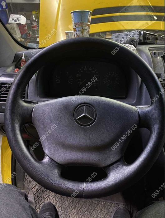 Mercedes Sprinter Vito Viano VW Crafter Оплетка руля Мерседес Винил