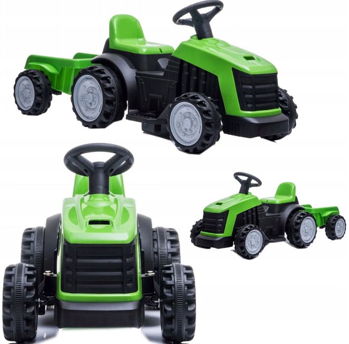 TRAKTOR na akumulator z przyczepką dla dzieci traktorek zestaw do 30kg