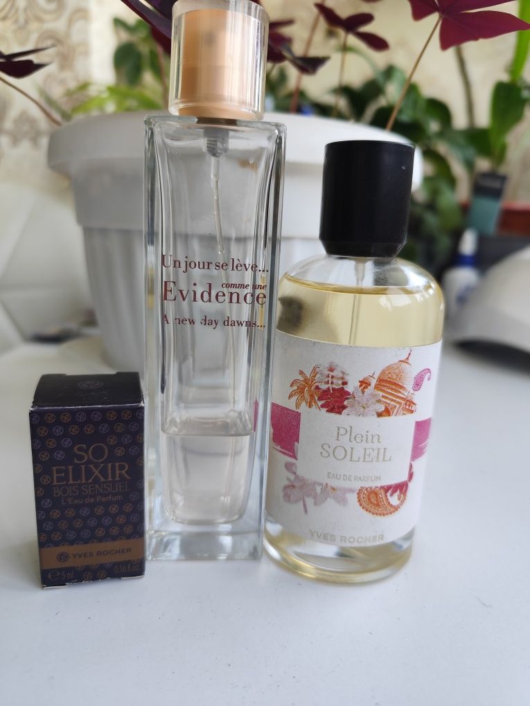 Парфюмерна вода Yves Rocher Plein Soler, So Elixir, Evidence