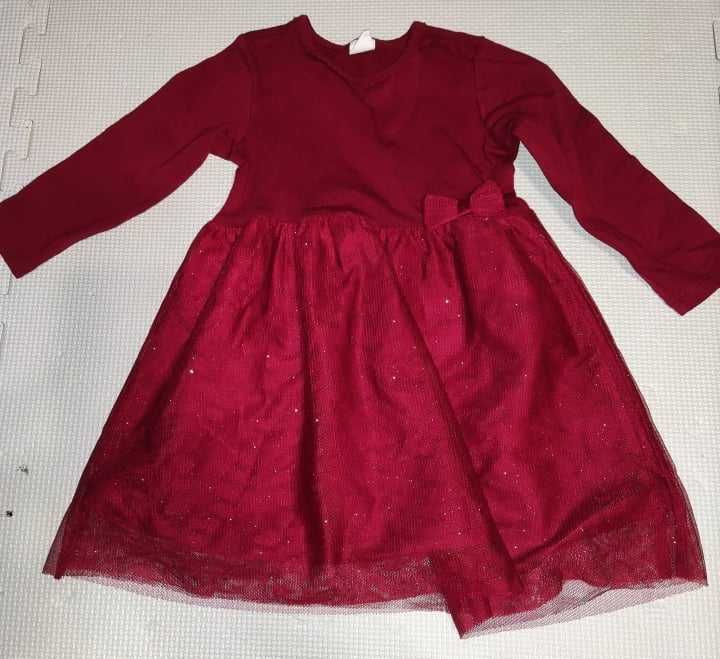 Świąteczna czerwona sukienka H&M rozmiar 86 stan idealny