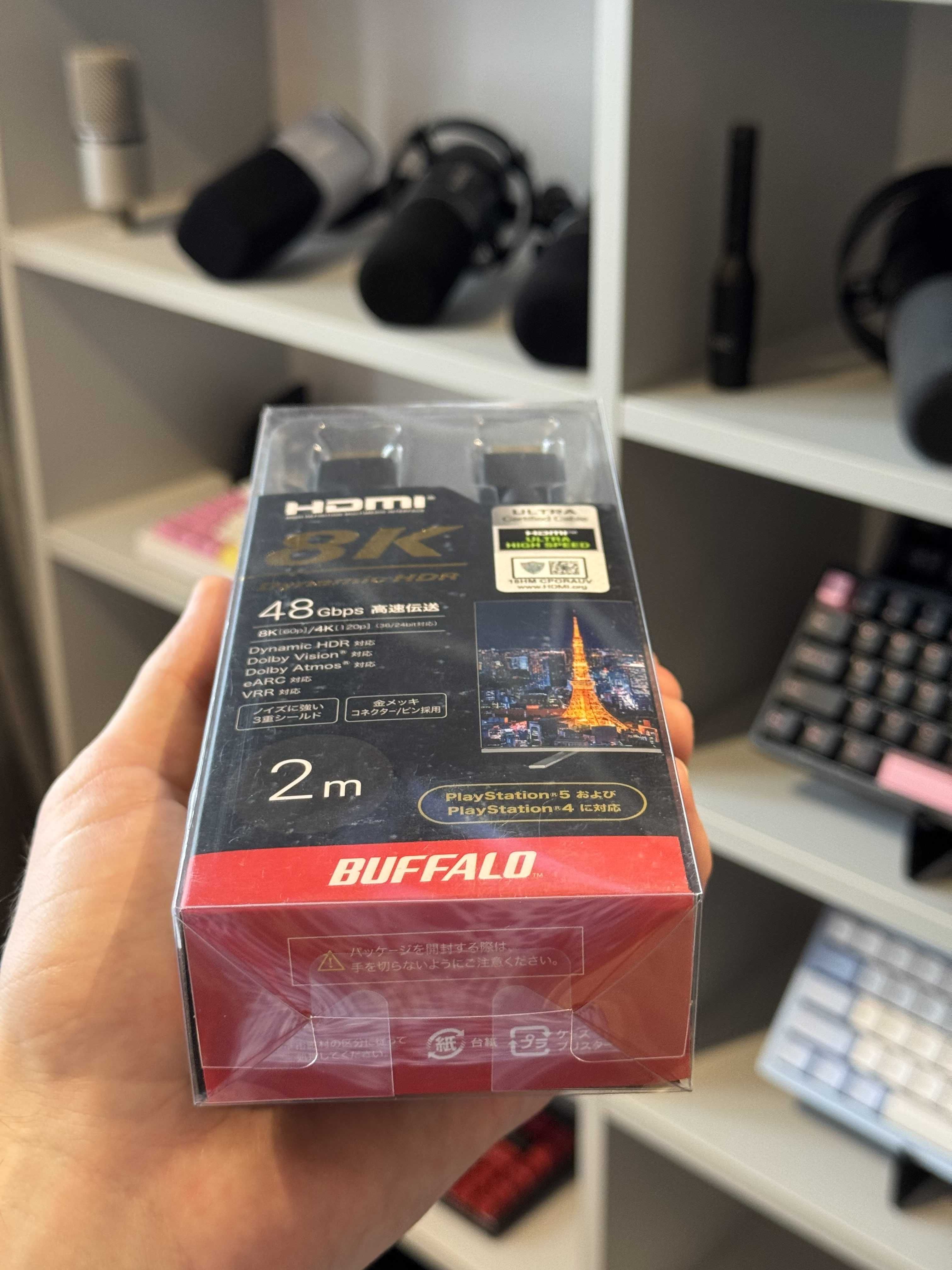 Kabel HDMI 2m 48Gbps HDMI Ultra Speed Dynamic HDR "BUFFALO" Japoński