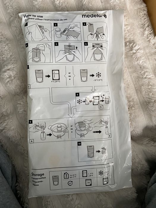 Пакети для зберігання молока