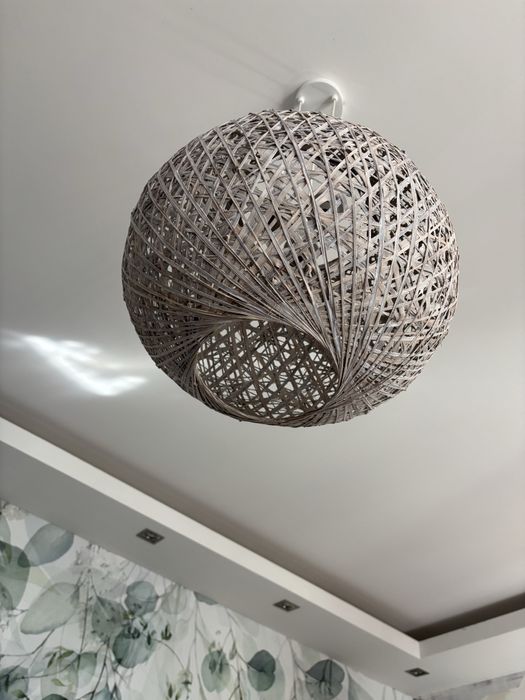 Żyrandol boho lampa wisząca rattan 2 sztuki