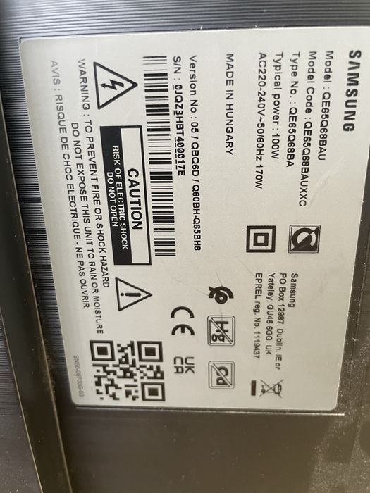 Samsung QLED 65” QE65Q68BAU – Excelente estado + Suporte Parede