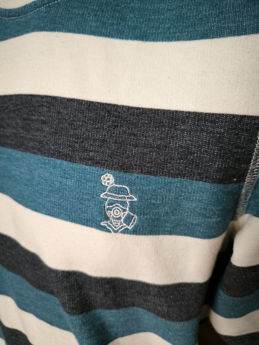 Nanny State bluza męska w paski S biała niebieska