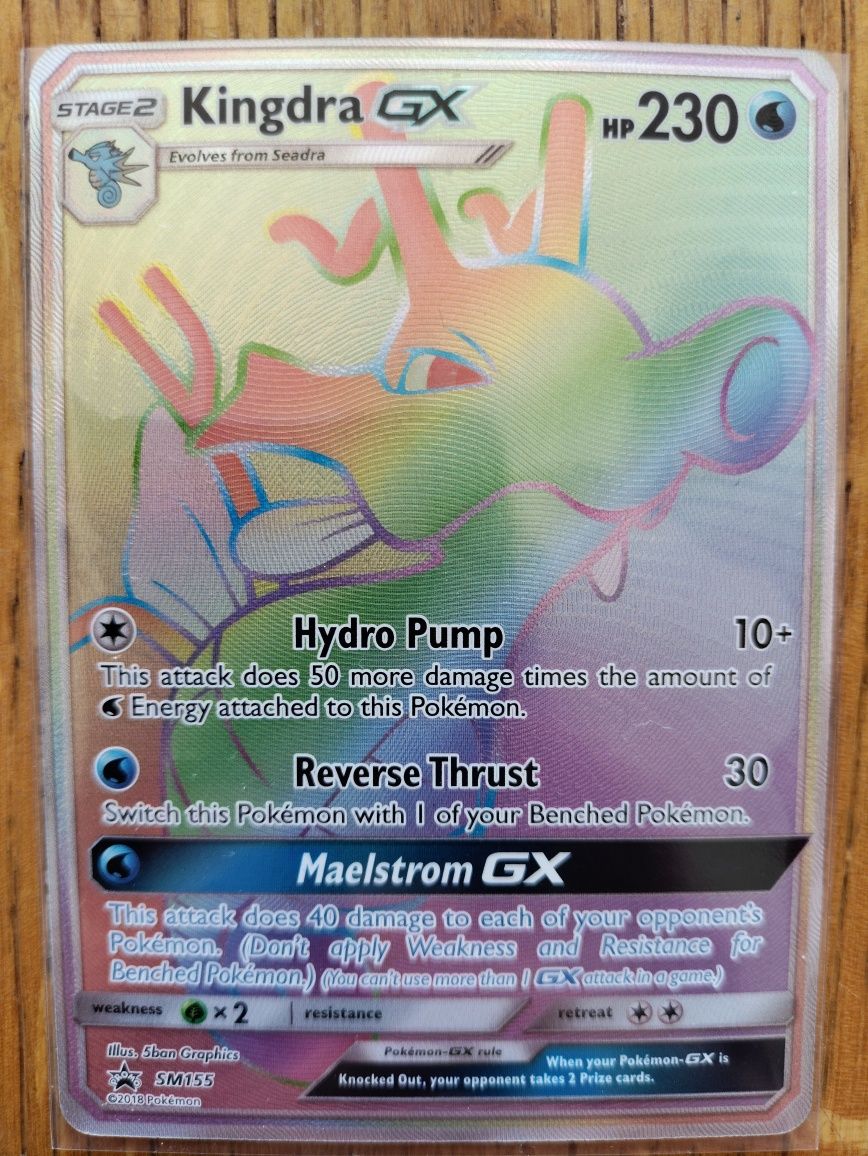 Karta Pokemon Kingdra GX Rainbow